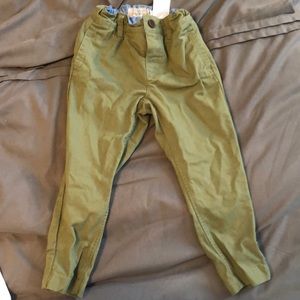 Boys green long pants